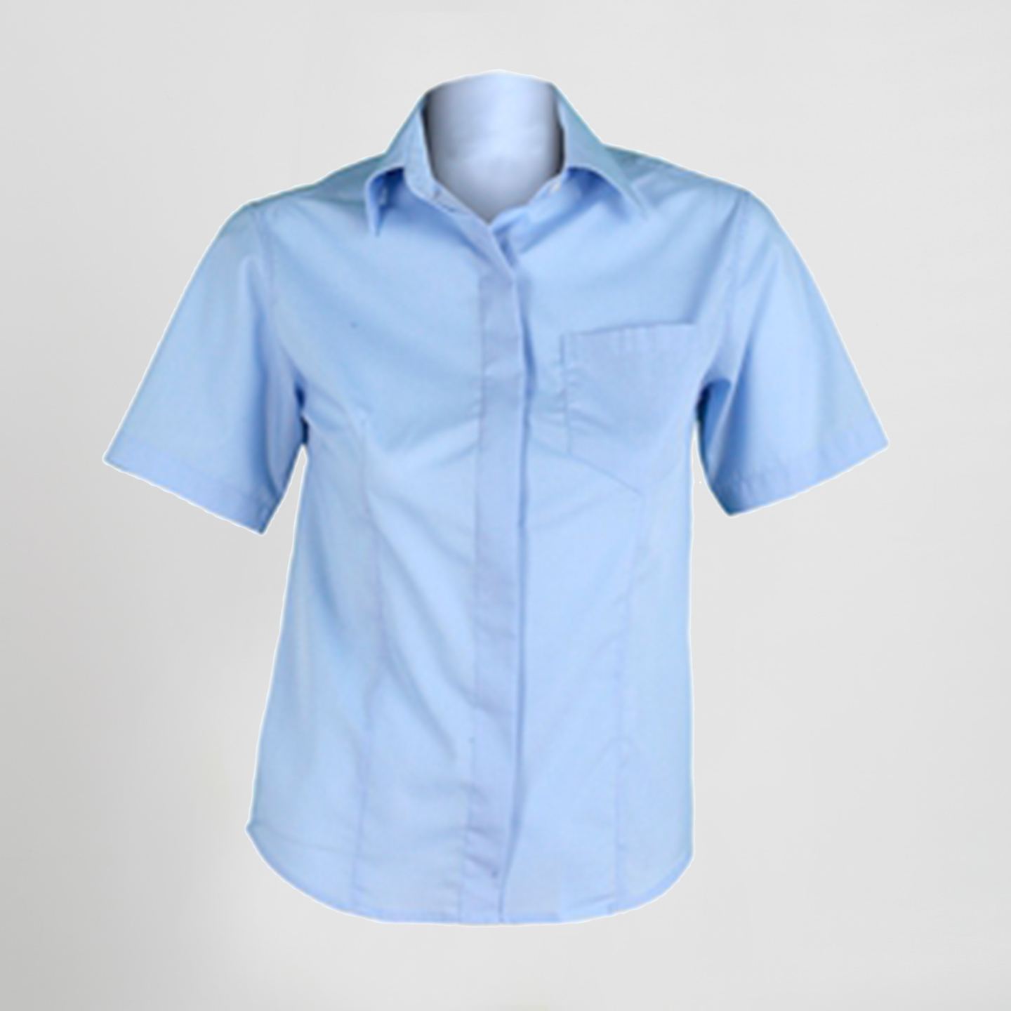 Camisa MC Mujer Botón Oculto Garys 2480 celeste