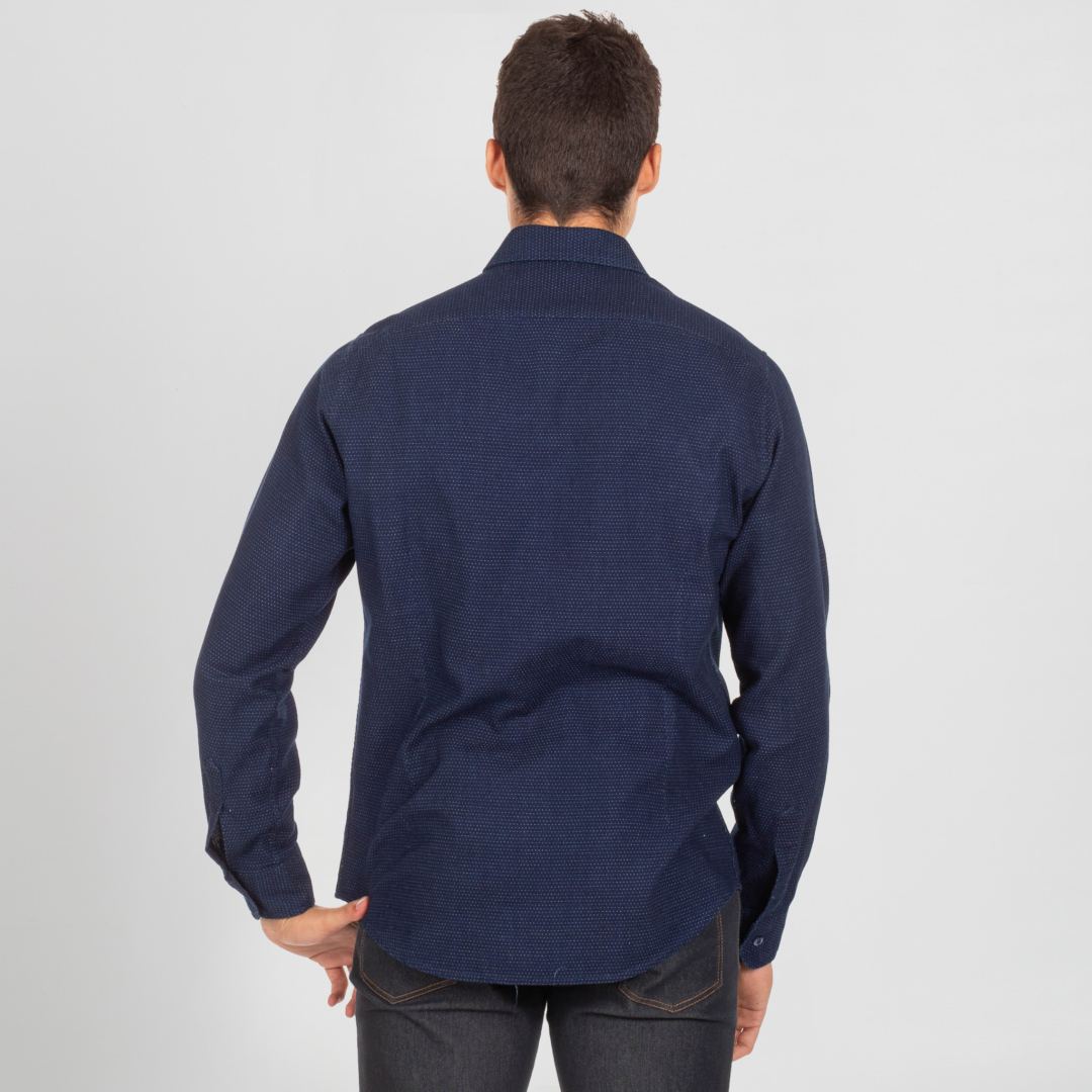 Camisa M/L Hombre Slim Fit Franco Garys 2987