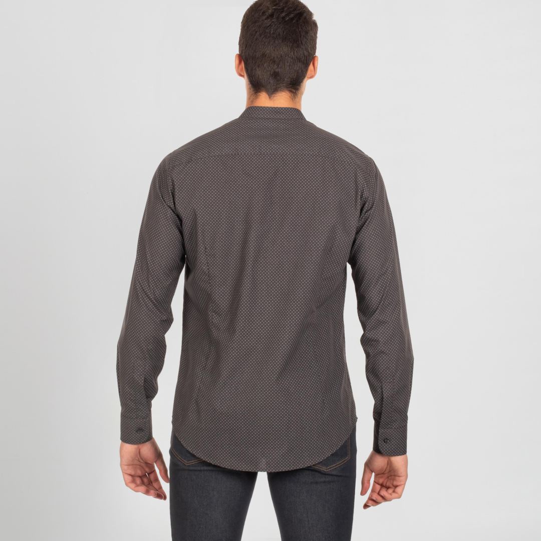 Camisa M/L Hombre Slim Fit Leone Garys 2993