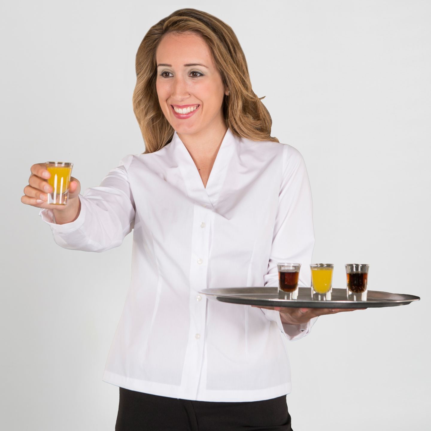 Camisa Mujer Cuello De Pico Garys 2487 blanca