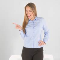 Camisa Mujer Entallada ML Luca Garys 2499 celeste