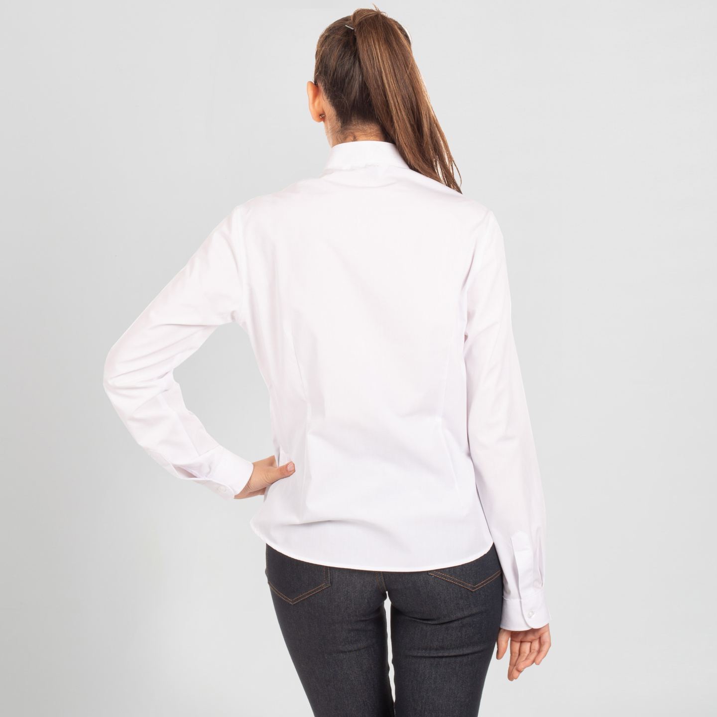 Camisa Mujer M/Larga Cuello Mao Garys 2882