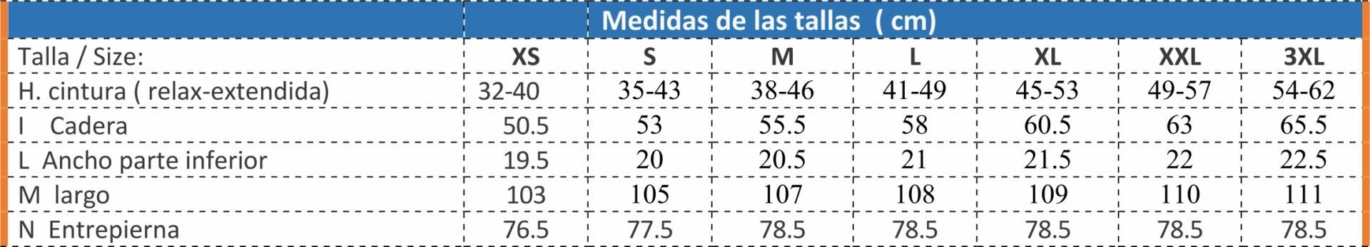 Guía Talla Issa Line 8036B