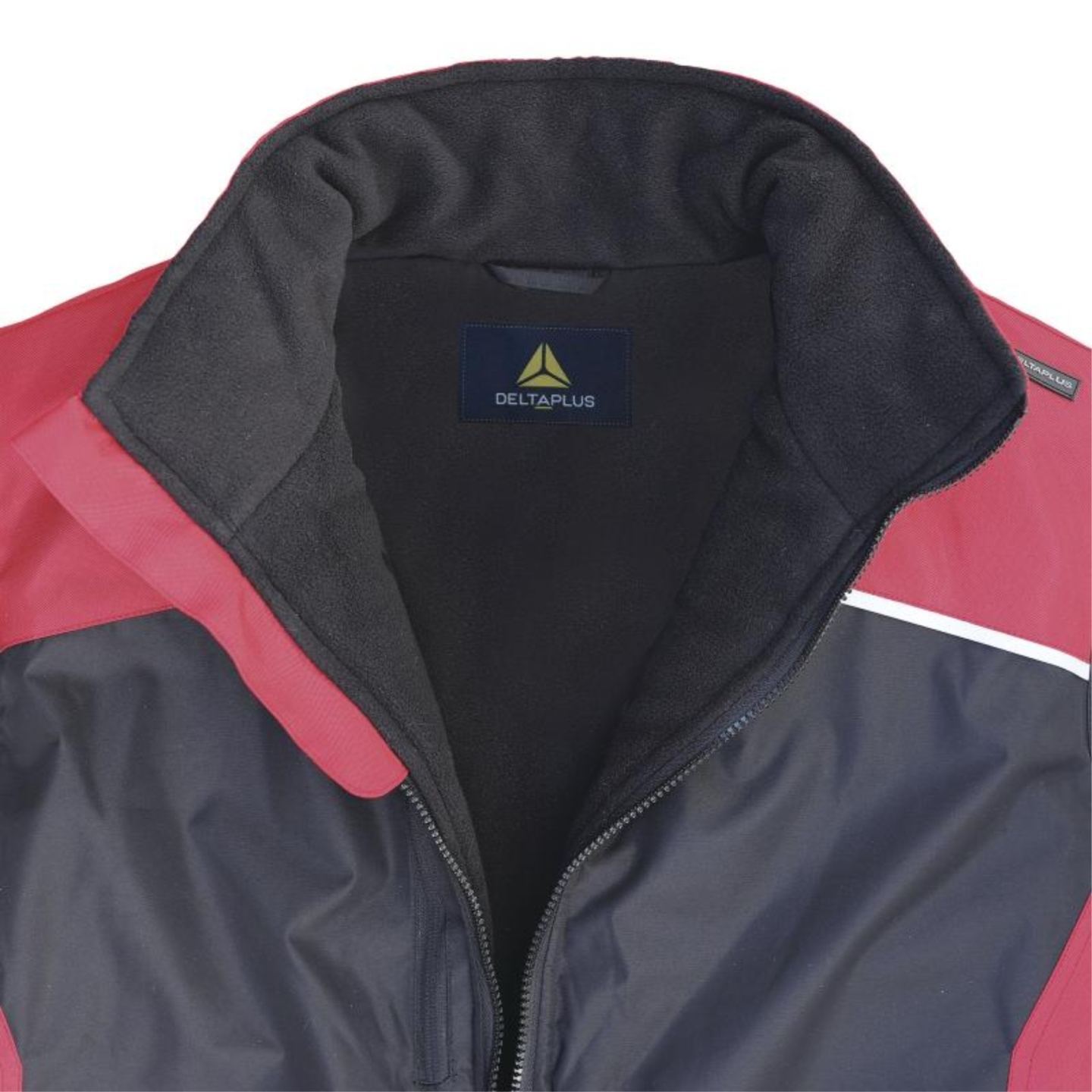 Chaleco de Trabajo Acolchado Fidji3 Negro-Rojo Detalle 3 Delta Plus Distincion