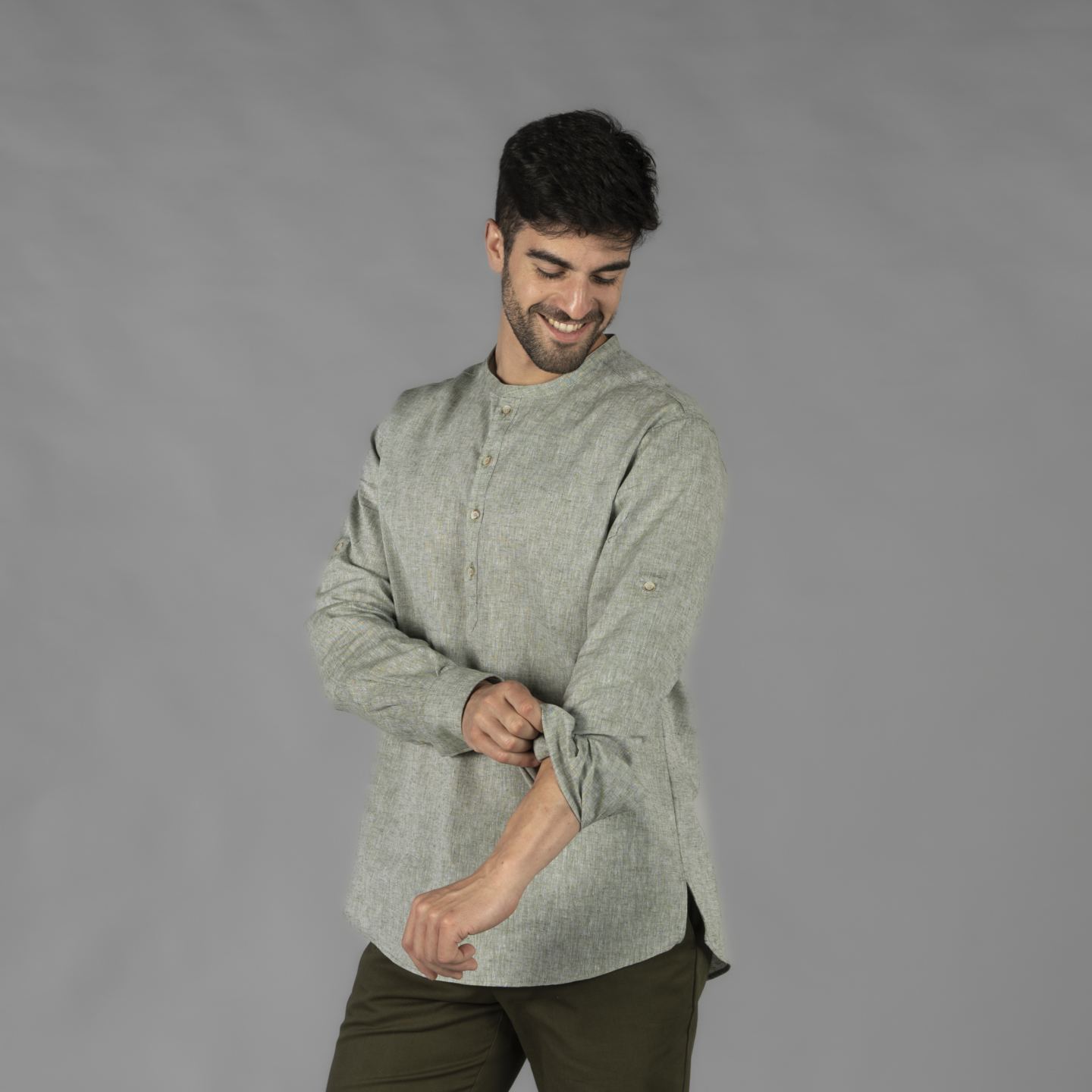 Camisa Gary's Hombre Con Cuello Mao Tiwi 210007 manga