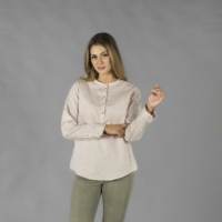 Camisa Gary's Mujer Con Cuello Mao Kaula 210006 beige