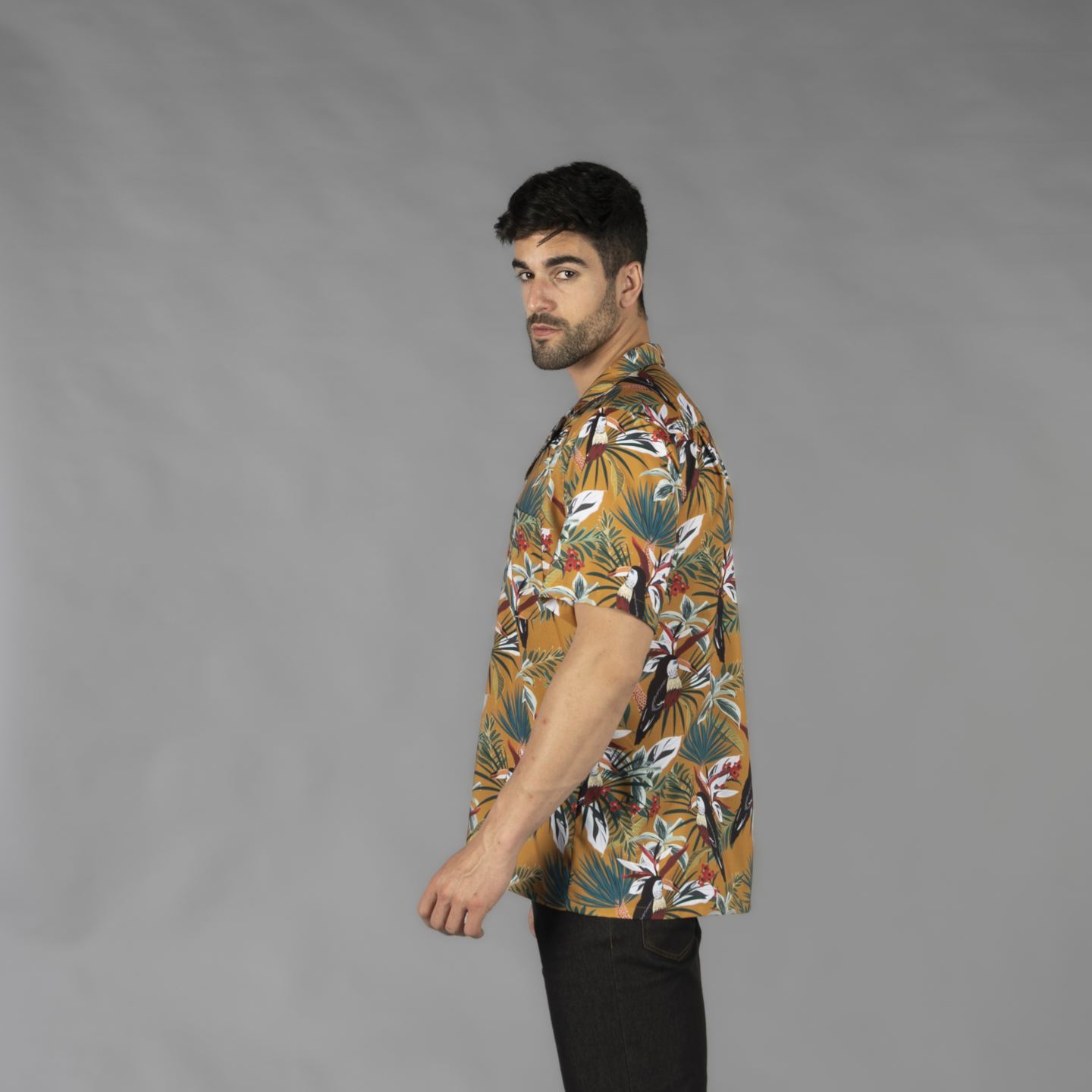 Camisa Manga Corta De Hombre Gary's Hawai 210002 TUCAN LATERAL