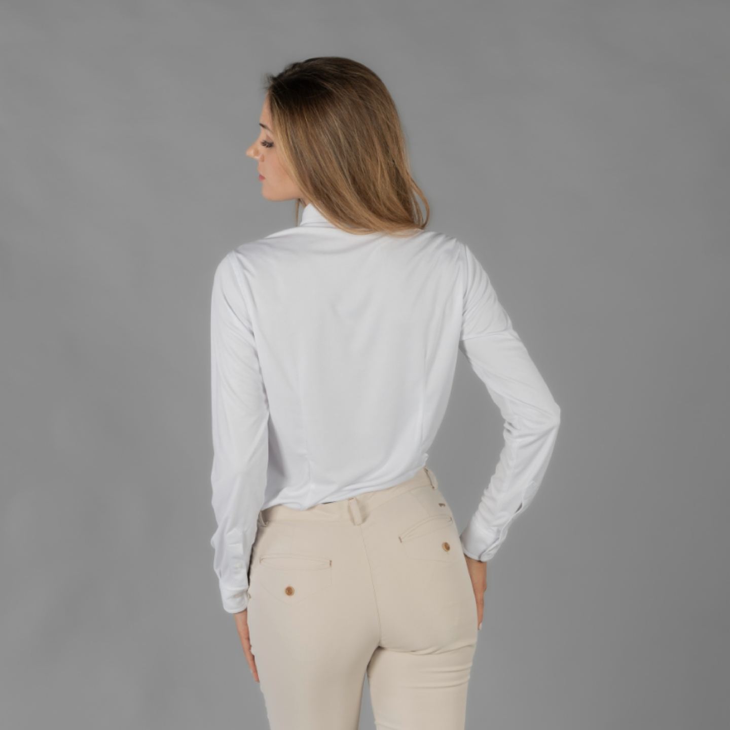 Camisa de Mujer Gary's Cerdeña 260012 Blanca Espalda Distinción