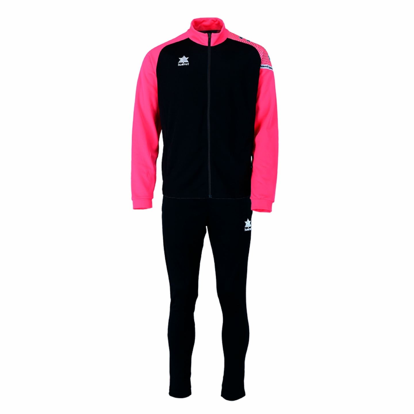 Chándal Luanvi Open 24794 Negro-Rosa Flúor Distinción