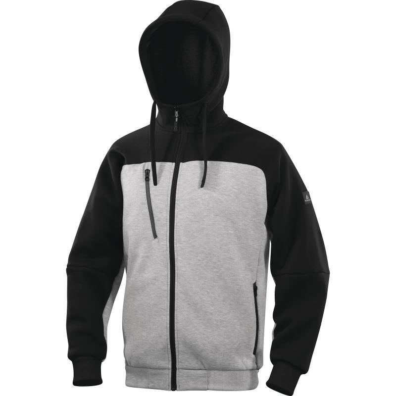 Chaqueta Sudadera Hombre Delta Plus Borgo gris-negro
