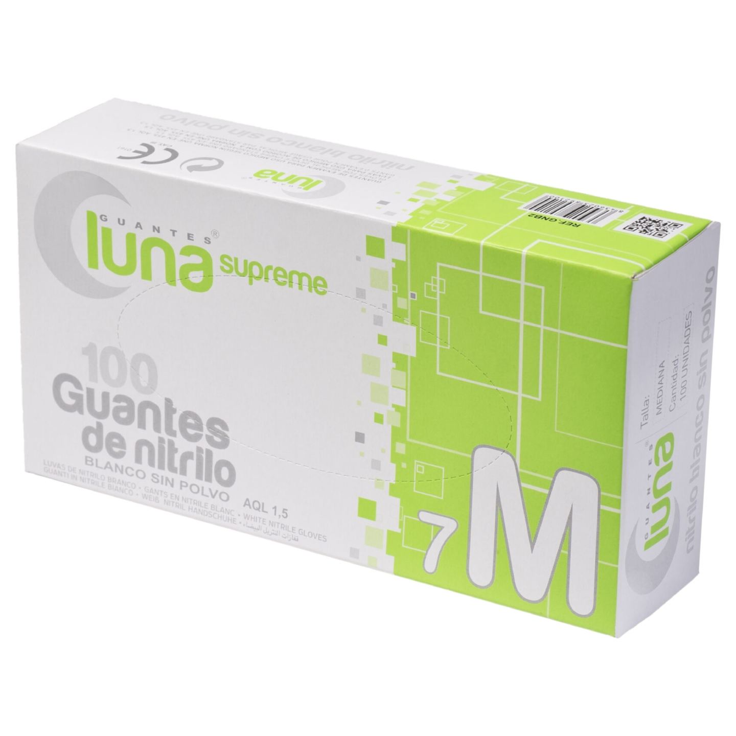 Guante Supreme Nitrilo Blanco Sin Polvo 3,5G Luna GNB