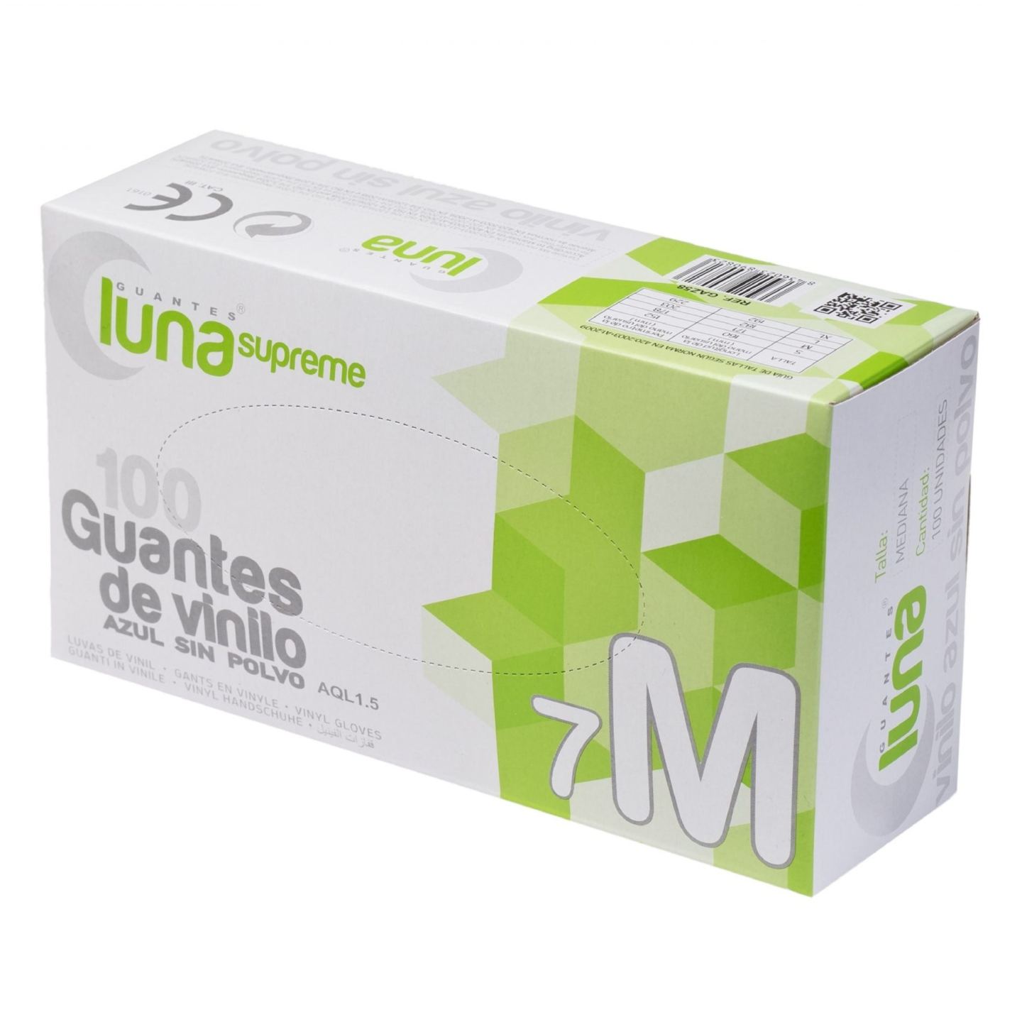 Guantes de Vinilo Azul sin Polvo 4,5G Luna GAZ