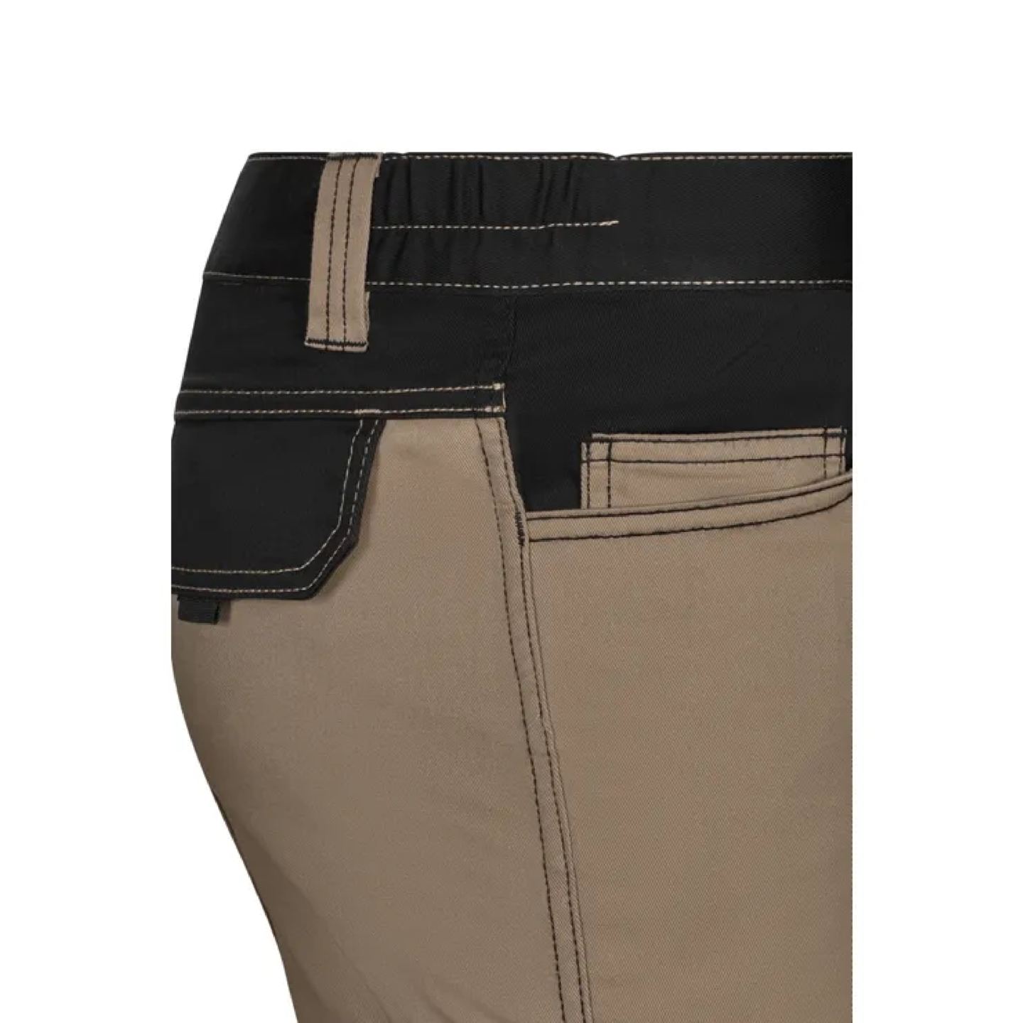 Pantalón Velilla Elástico Bicolor 103031S Beige-Negro Detalle 2 Distinción