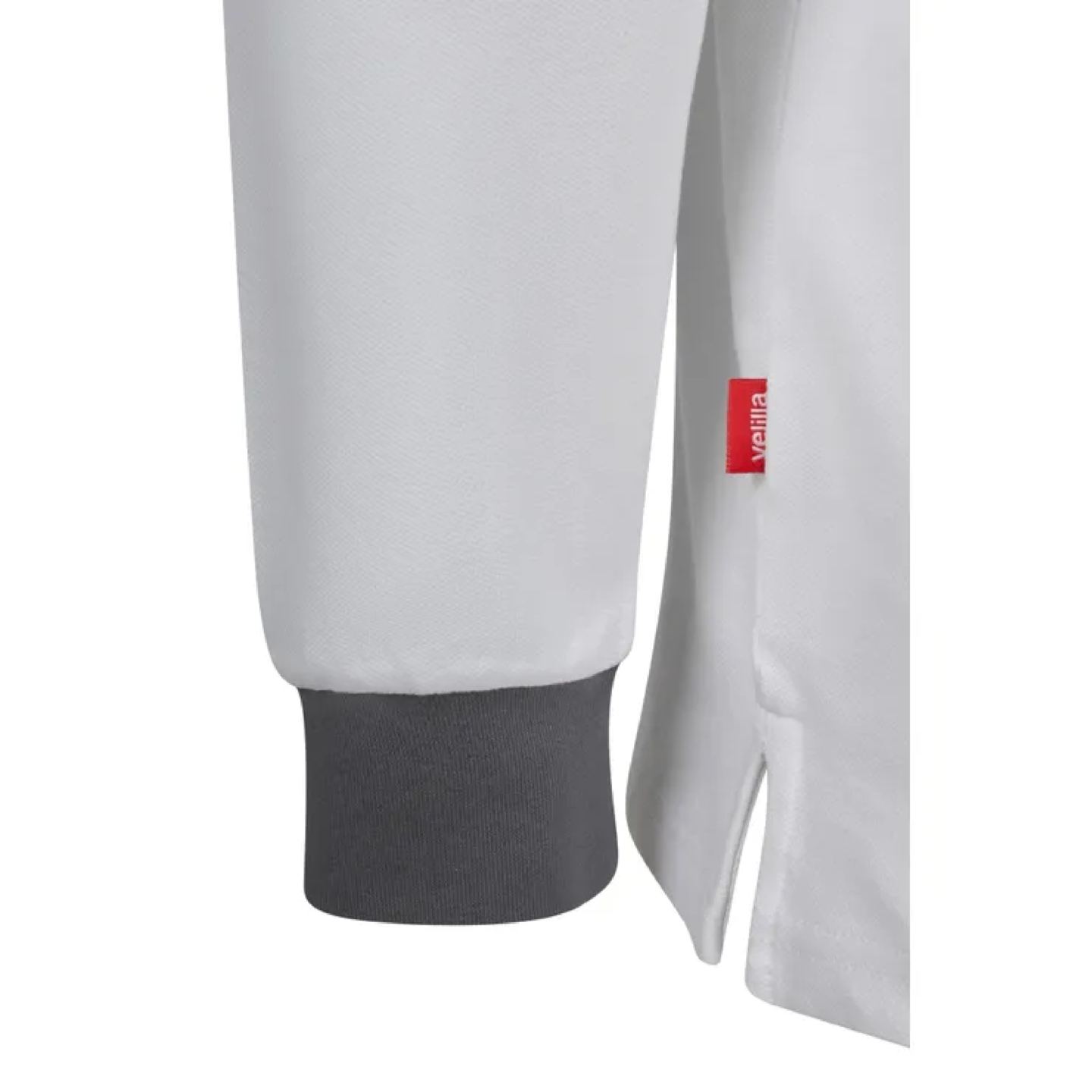 Polo Stretch Velilla Bicolor 105529S Blanco-Gris Detalle 2 Distinción