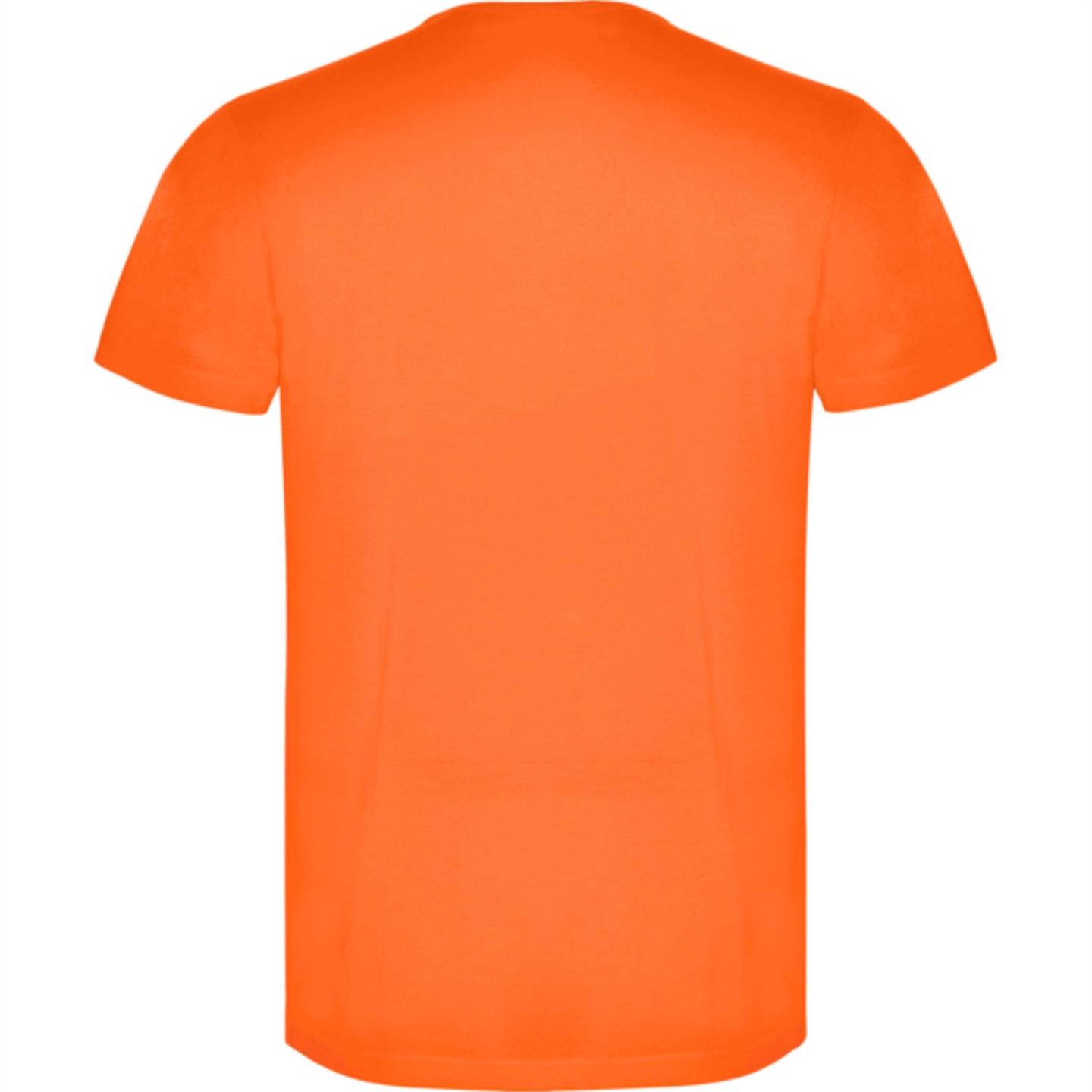 Camiseta Manga Corta Roly Akita 6534 Naranja Flúor Espalda Distinción