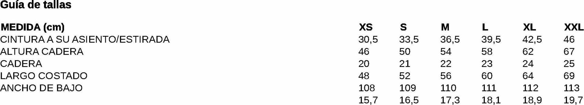 GUIA TALLA 700053 GARYS