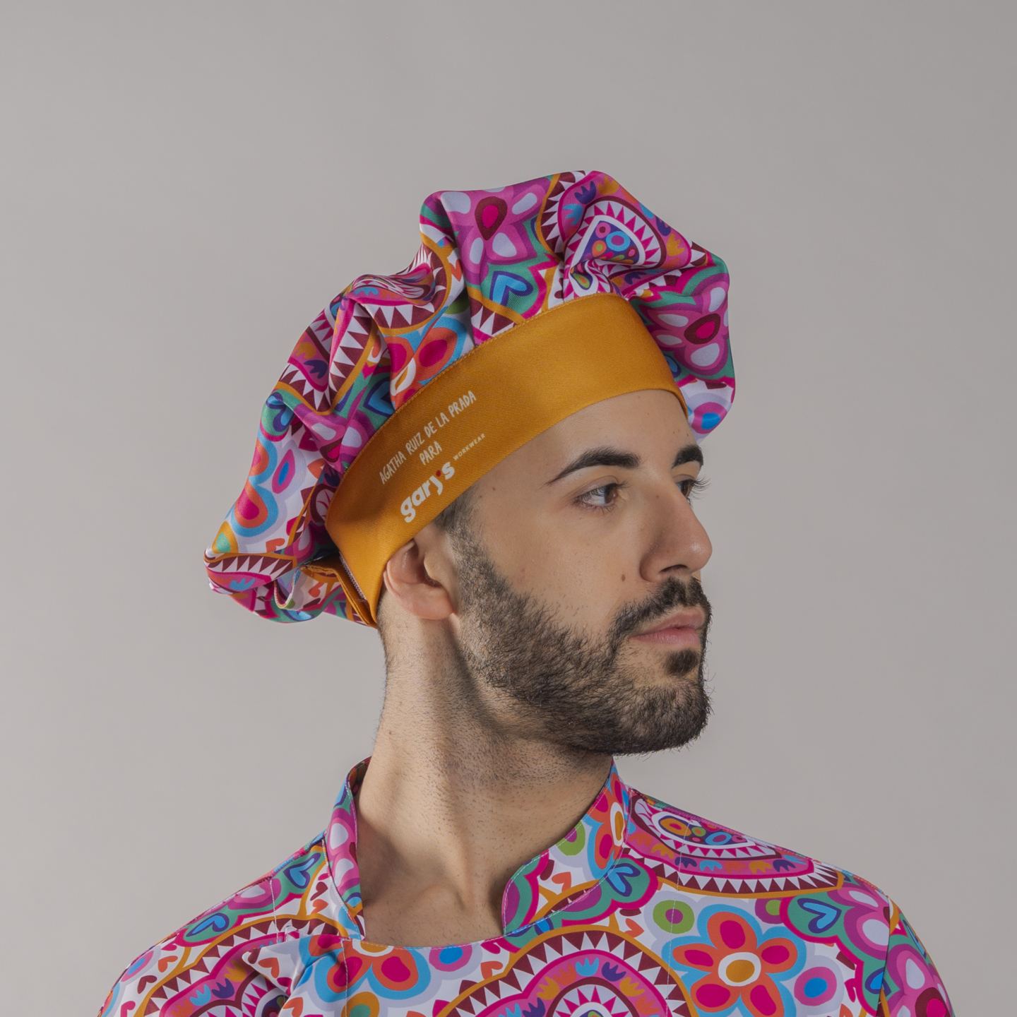 Gorro Cocinero Gran Chef Agatha Gary's 400011 lateral mexicano