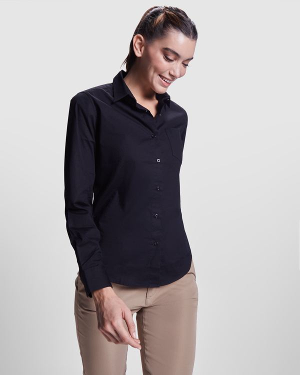 Camisa Stretch ML Roly Moscu Woman 5505 lateral