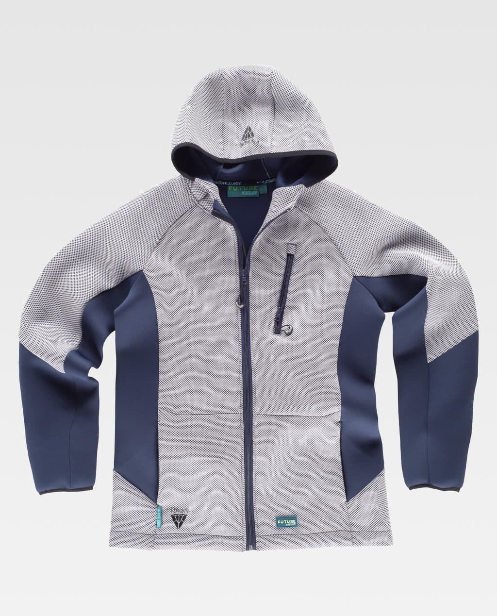Chaqueta con Capucha Laboral Workteam WF2605 gris-marino