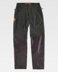 Pantalón de Caza Reforzado HunterTeam S8335 verde caza-marrón