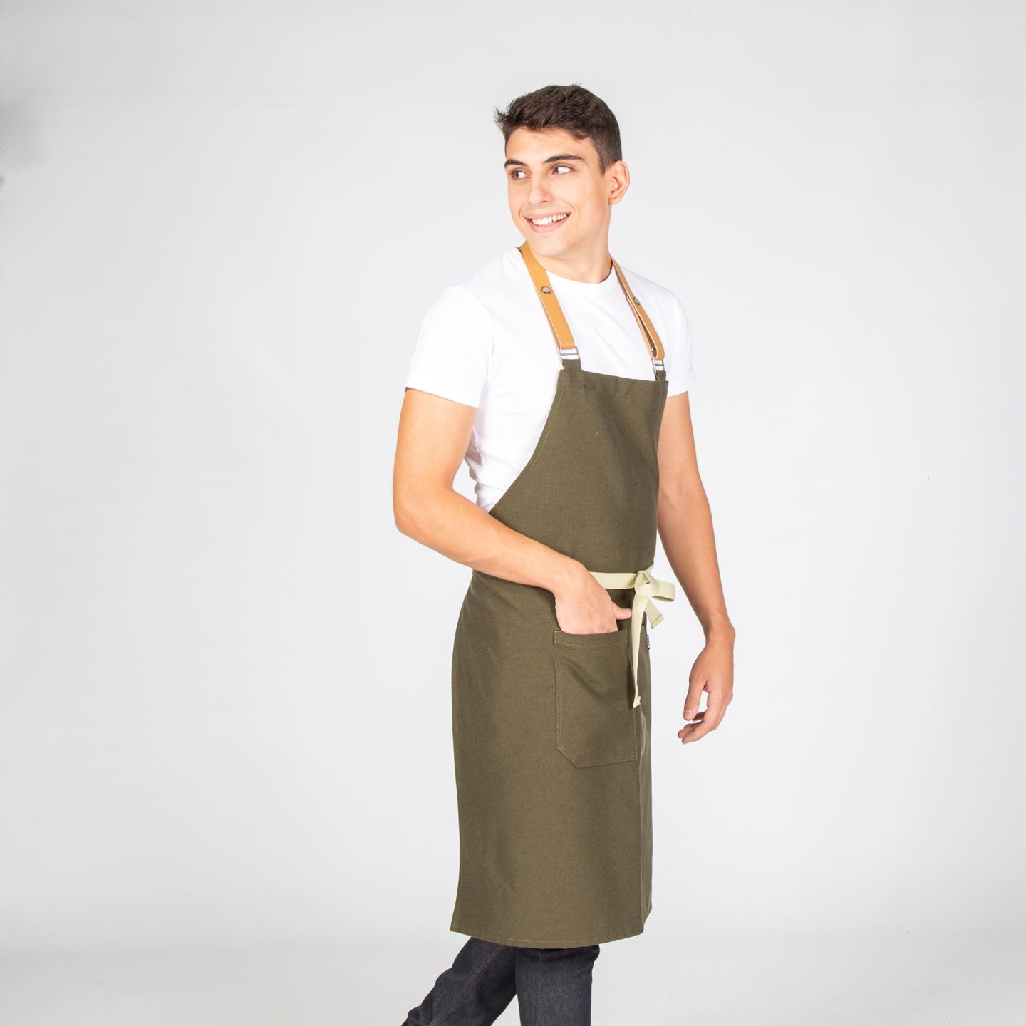 Delantal Con Peto Para Camarero Gary's 100009 lateral