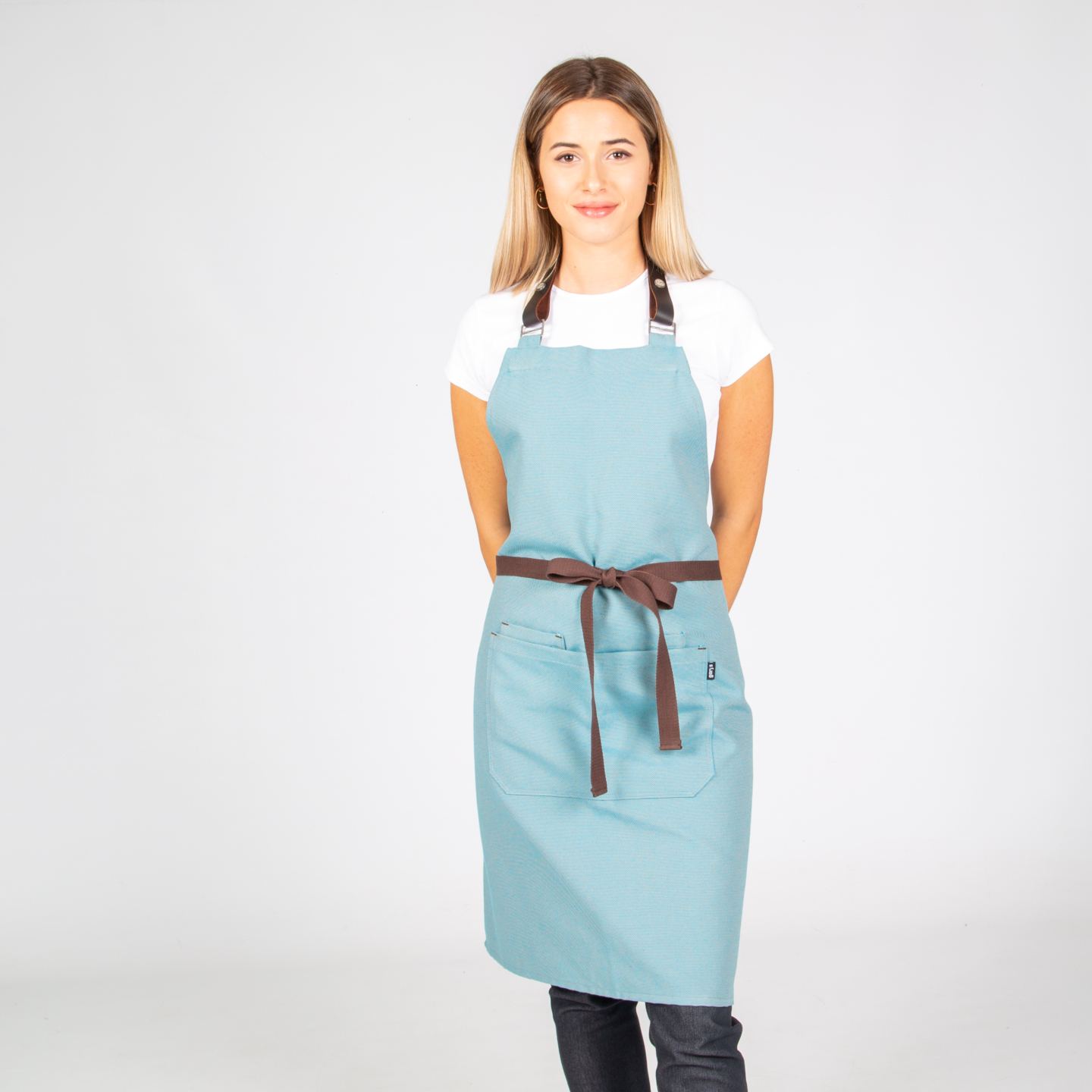 Delantal Con Peto Para Camarero Gary's 100009 turquesa