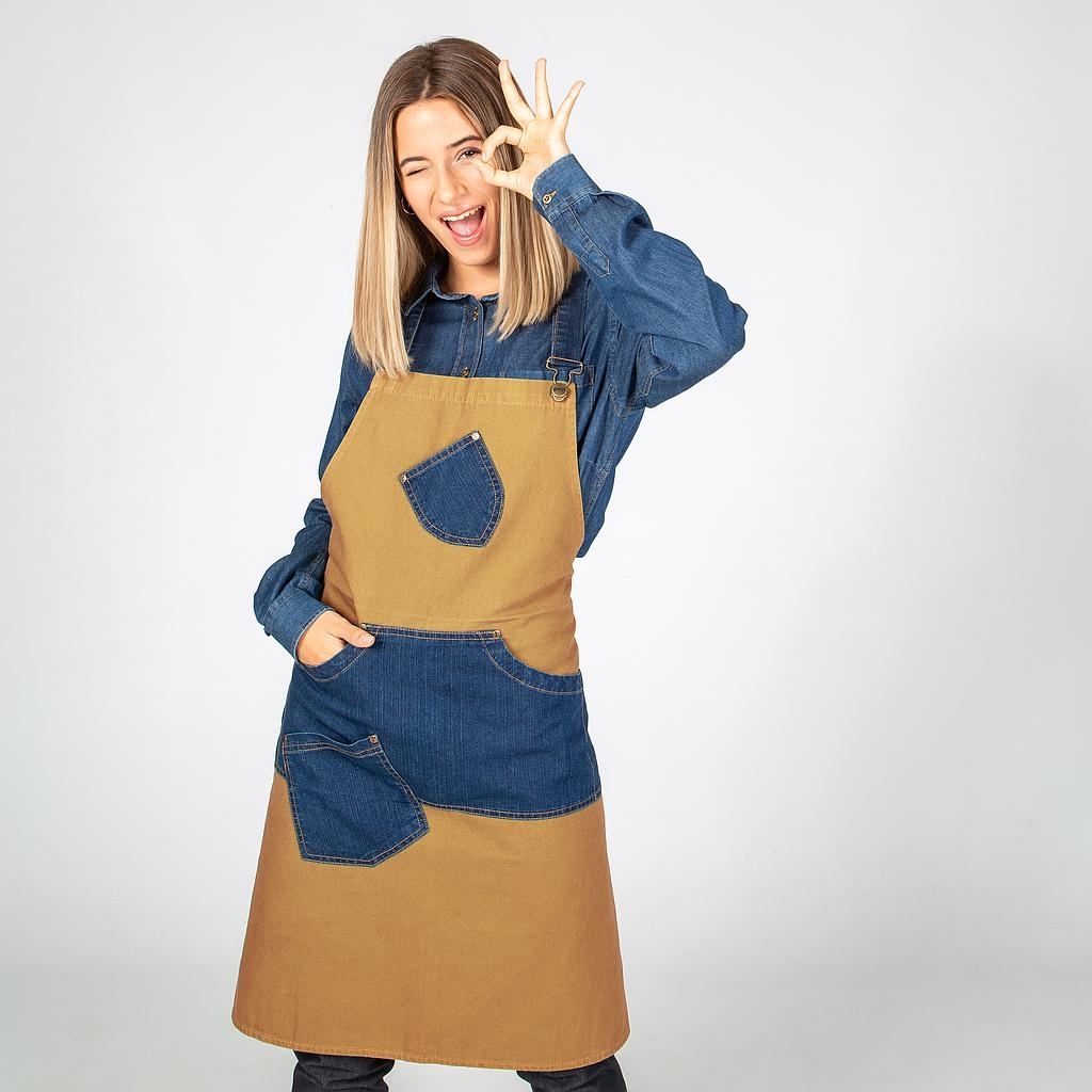 Delantal Con Peto de Tejido Canvas Gary's 1612 albero (1)