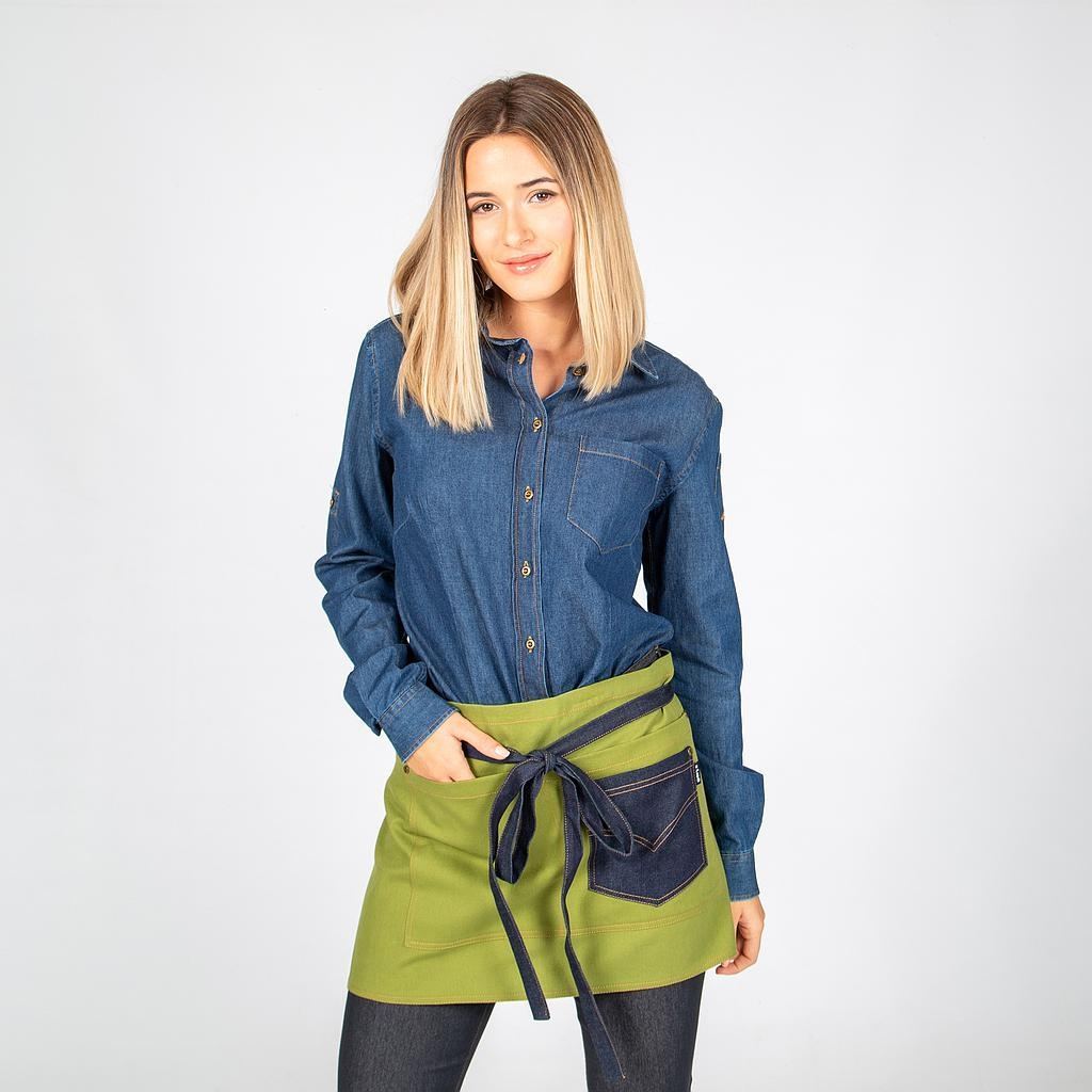 Delantal Corto De Tejido Canvas Garys's 1492 verde