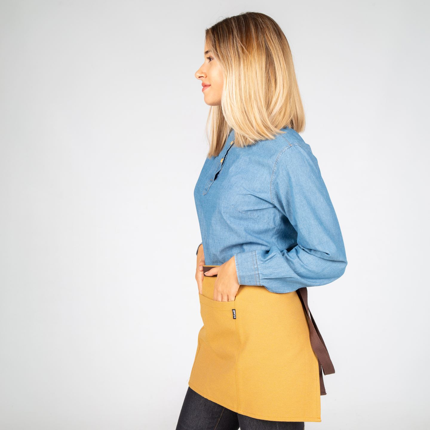 Delantal Corto Para Camarero Gary's 100015 lateral