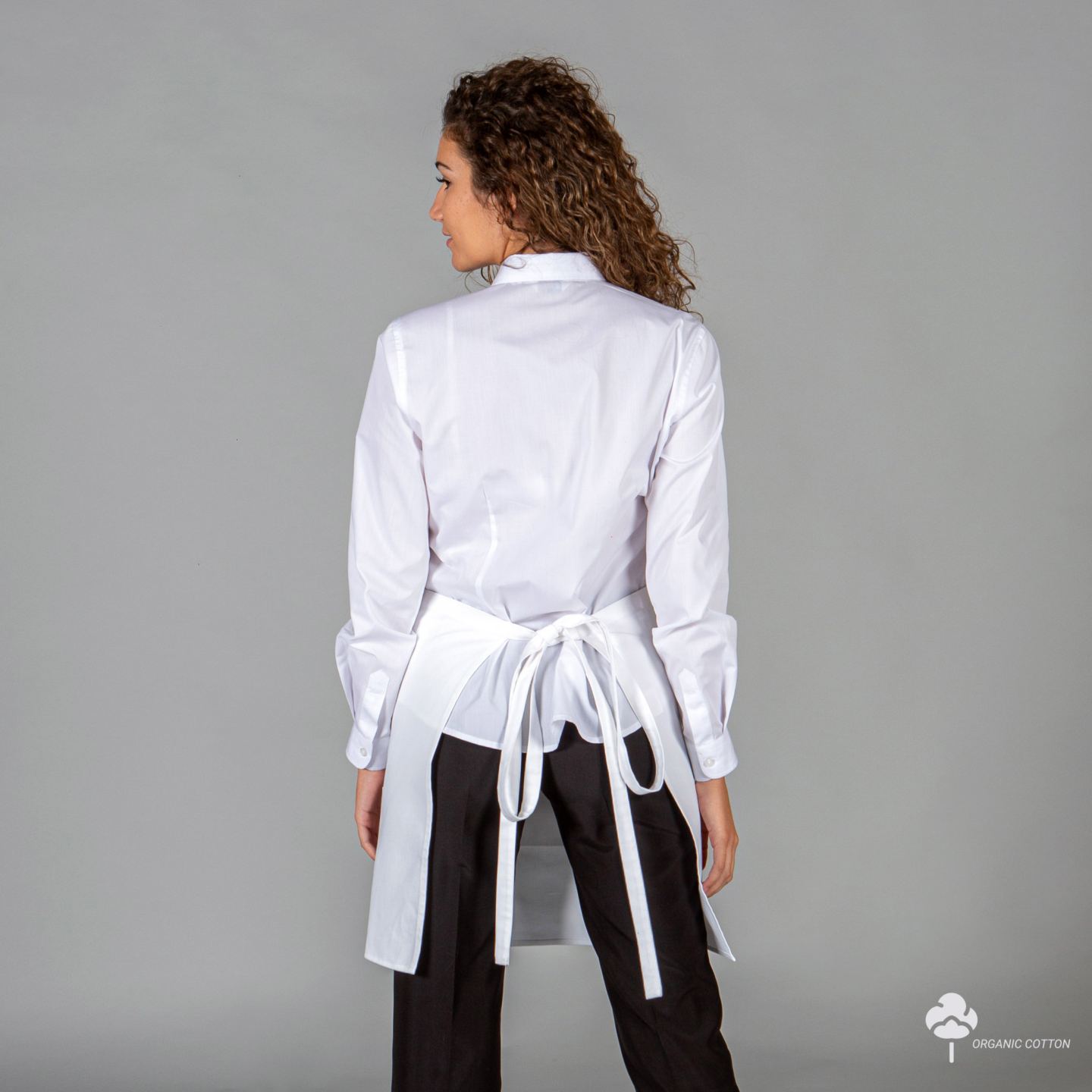 Delantal Corto de Tejido Orgánico Gary's 1599 blanco