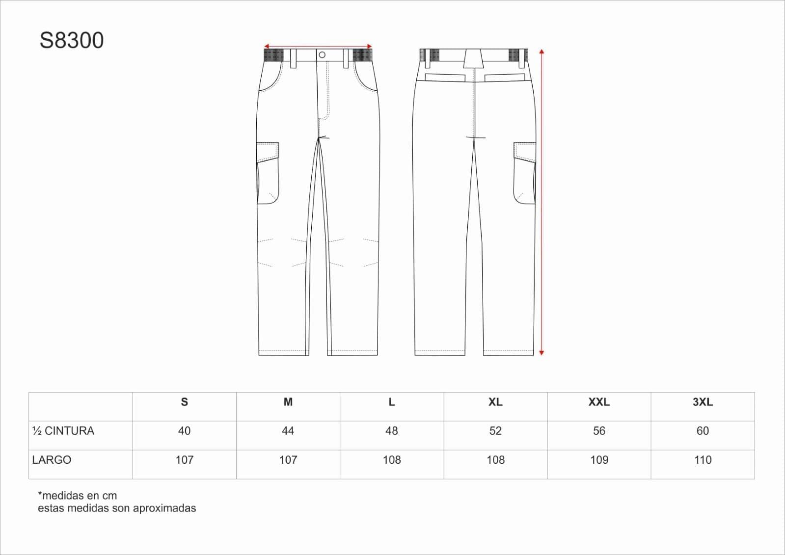 S8300 GUÍA DE TALLAS