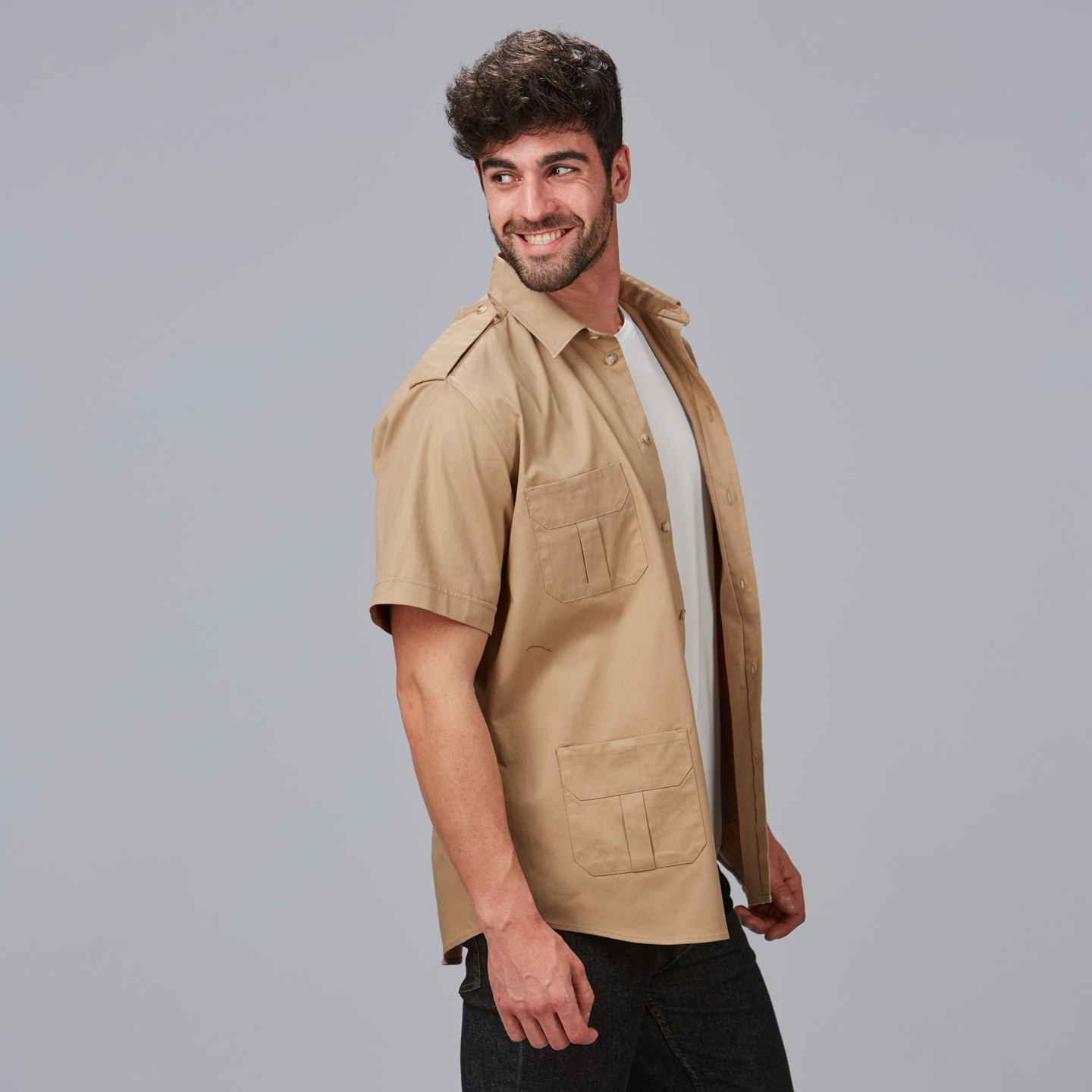 Camisa MC Multibolsillos de hombre Gary's Aciron 600054 lateral