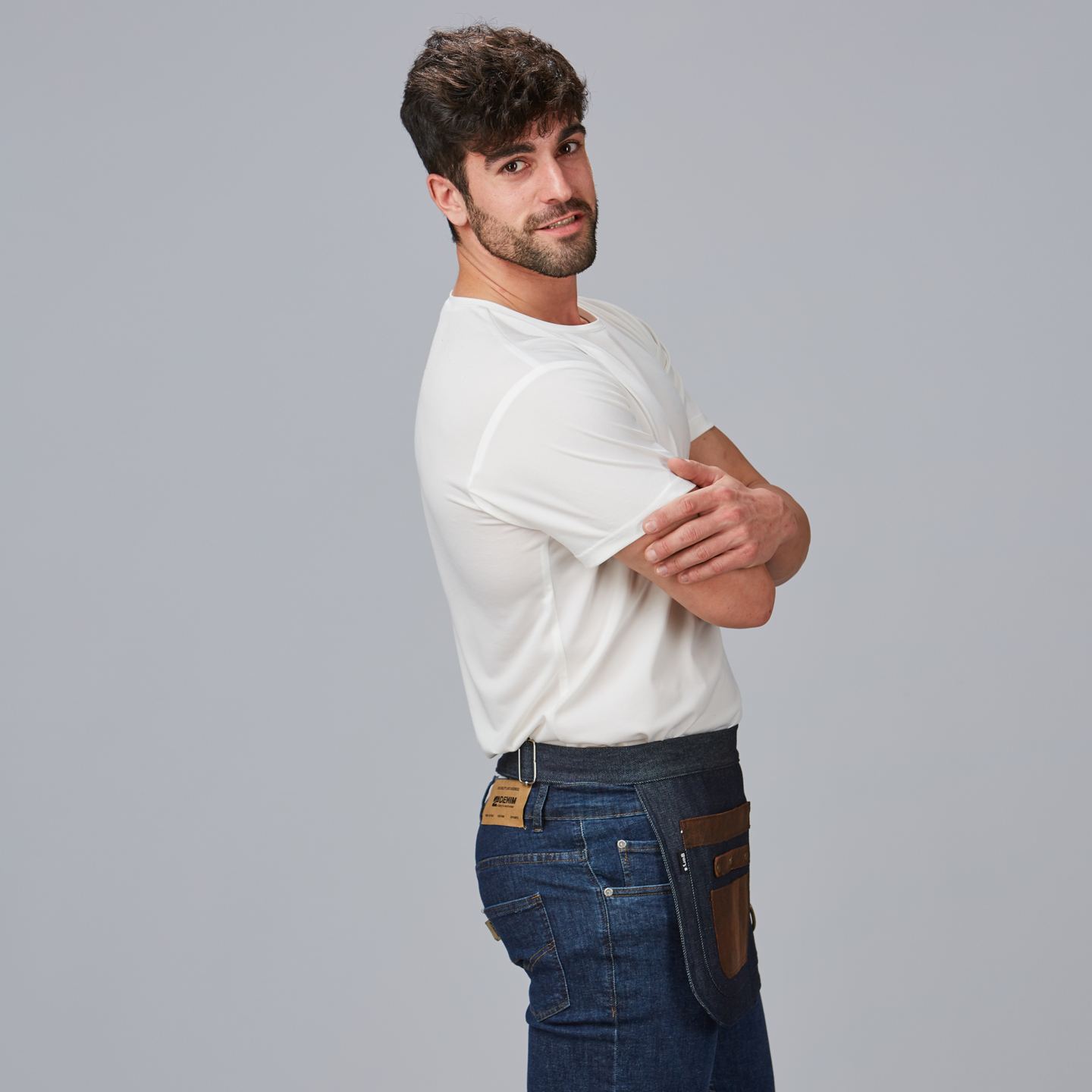 Delantal Corto Unisex Vaquero y Piel Gary's 100003