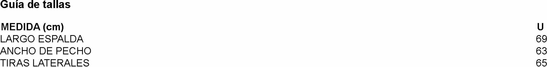 GUIA TALLA 200029 GARYS