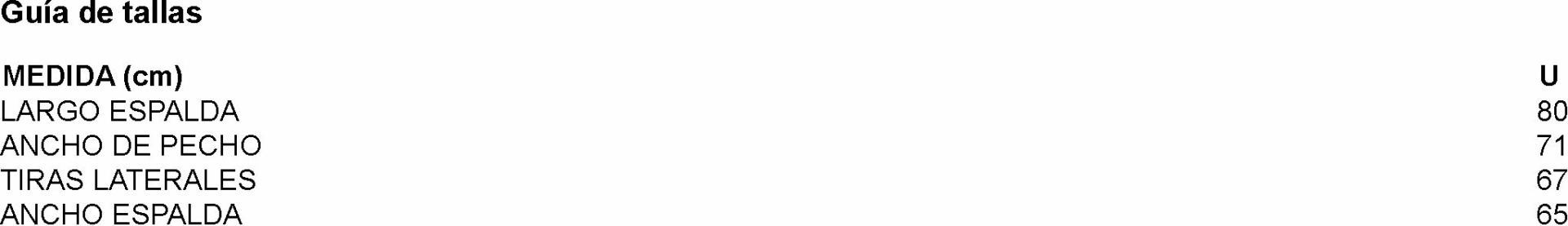 GUIA TALLA 200047 GARYS