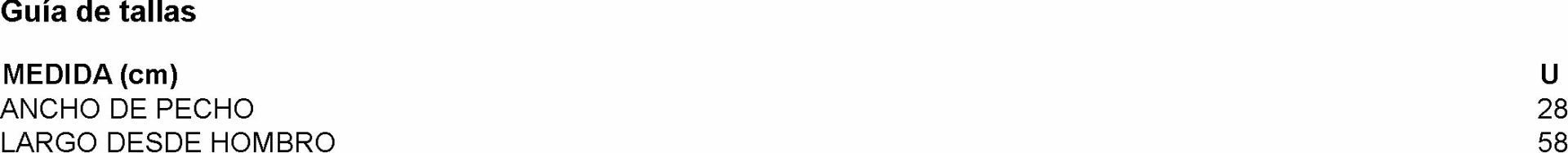 GUIA TALLA 950008 GARYS