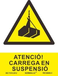 Señal "Atenció! carrega en suspensió" Normaluz Señal "Atenció! carrega en suspensió" Normaluz