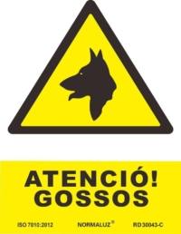 Señal "Atenció gossos" Normaluz Señal "Atenció gossos" Normaluz
