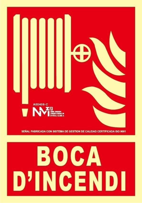 Señal "Boca d'incendi" Normaluz