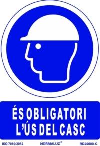 Señal "És obligatori l'ús del casc" Normaluz Señal "És obligatori l'ús del casc" Normaluz