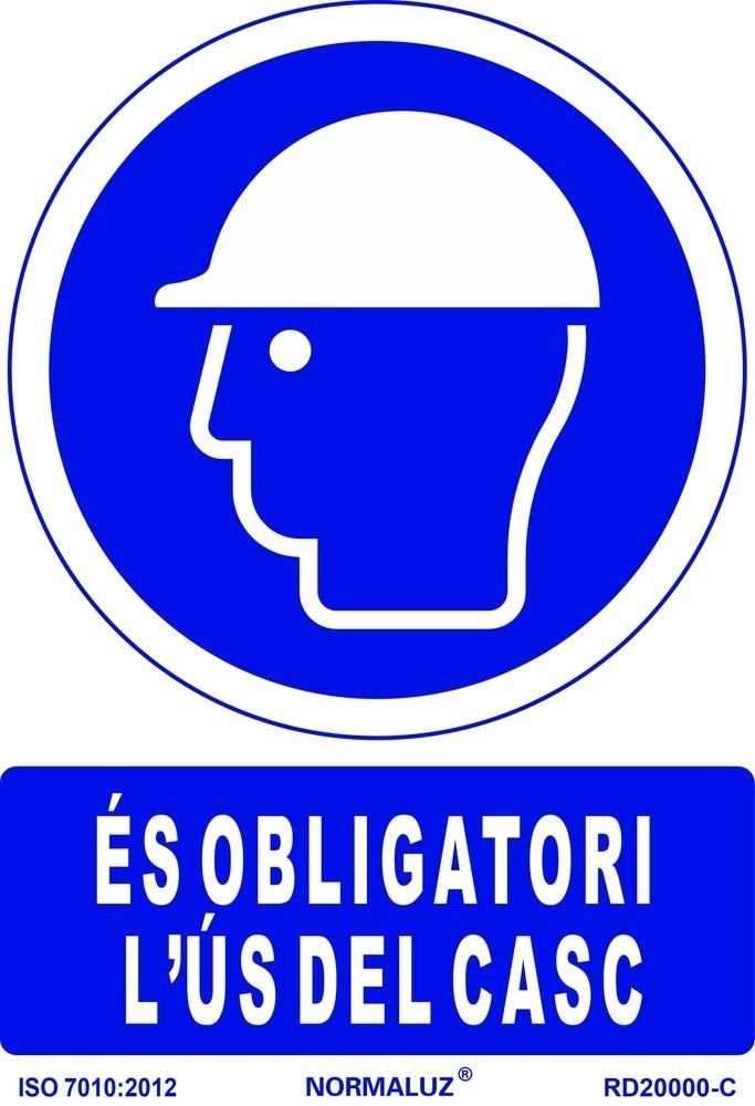 Señal "És obligatori l'ús del casc" Normaluz Señal "És obligatori l'ús del casc" Normaluz