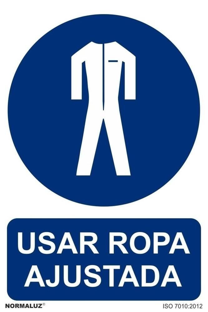 Señal "Es obligatorio usar ropa ajustada" Normaluz