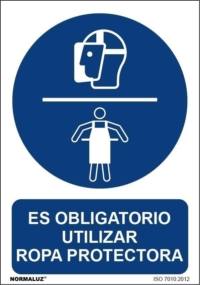 Señal "Es obligatorio utilizar ropa protectora" Normaluz Señal "Es obligatorio utilizar ropa protectora" Normaluz