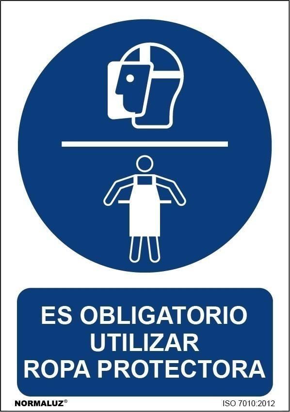 Señal "Es obligatorio utilizar ropa protectora" Normaluz