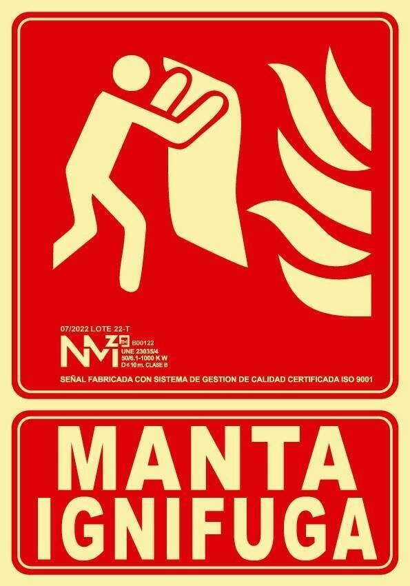 Señal "Manta ignifuga" Normaluz