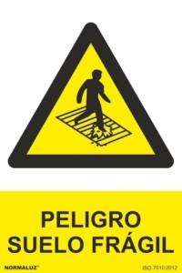 Señal "Peligro suelo frágil" Normaluz Señal "Peligro suelo frágil" Normaluz