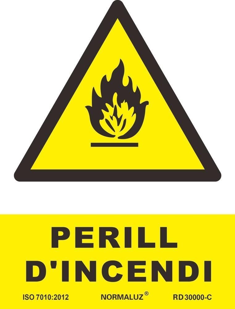 Señal "Perill d'incendi" Normaluz Señal "Perill d'incendi" Normaluz