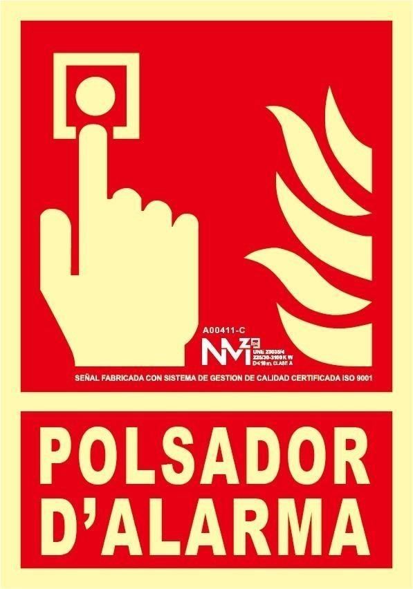Señal "Polsador d'alarma" Normaluz