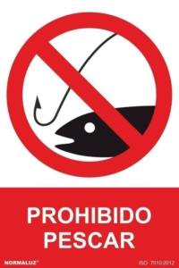 Señal "Prohibido pescar" Normaluz Señal "Prohibido pescar" Normaluz