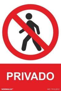 Señal "Prohibido, privado" Normaluz Señal "Prohibido, privado" Normaluz